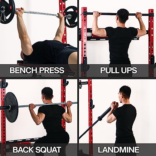 Wall Mounted Folding Squat Power Rack with Pull Up Bar G6724