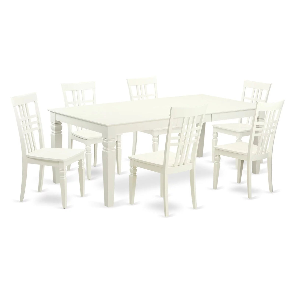 7 Piece Wood Dining Table and Chairs E8058