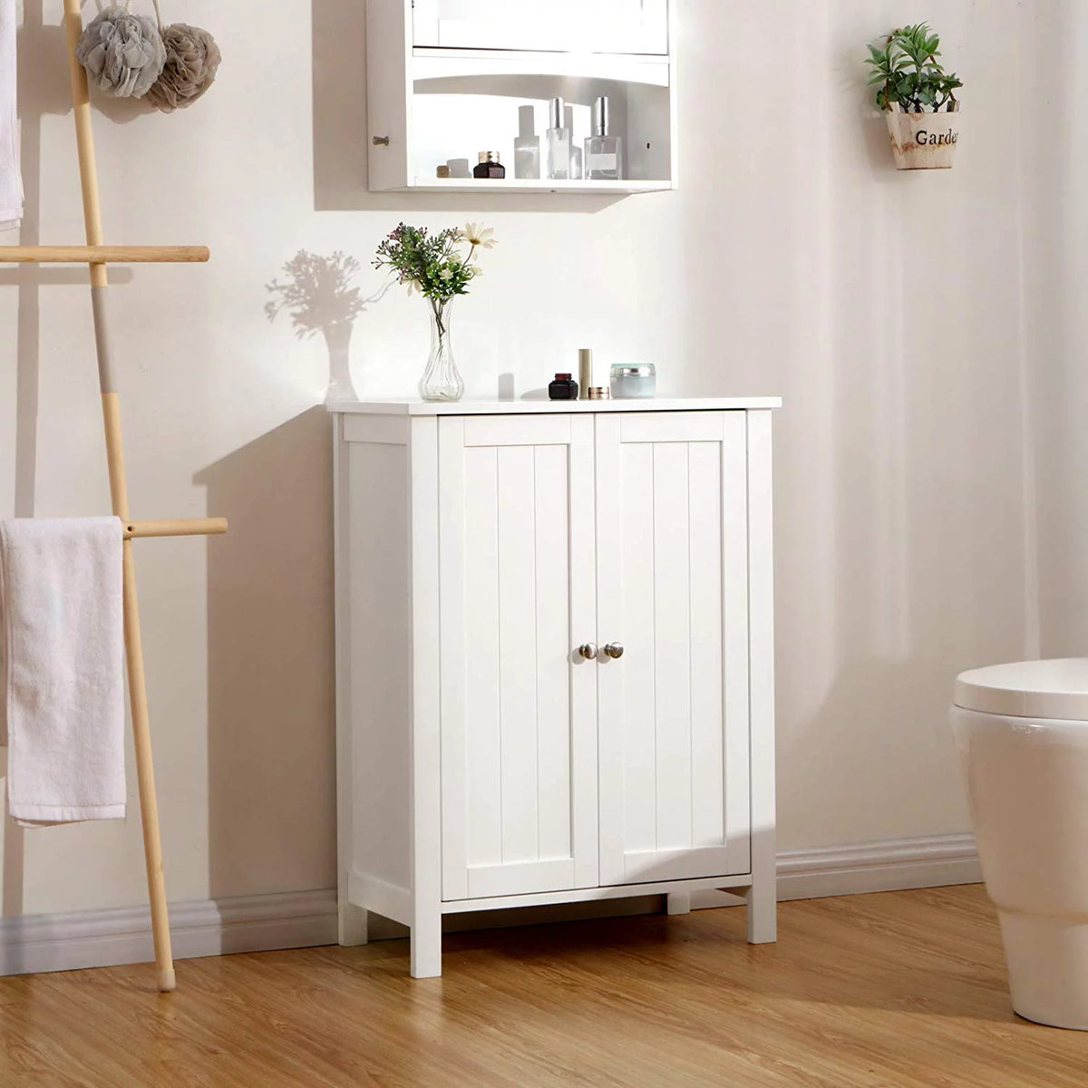 White Free Standing Wooden Shoe Storage Cabinet R888