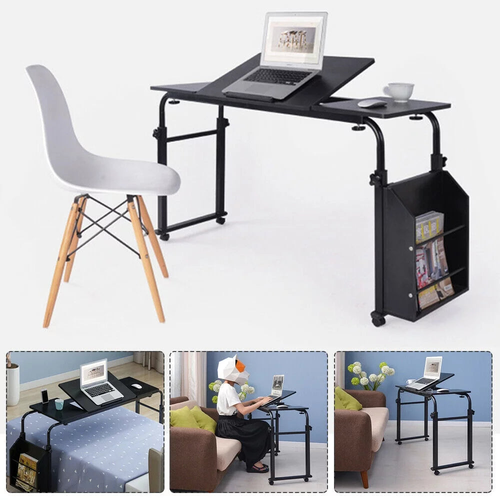 Stretchable Computer Desk with Wheels X279307
