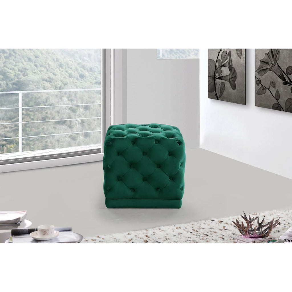 Cream Velvet Ottoman/Stool G963441