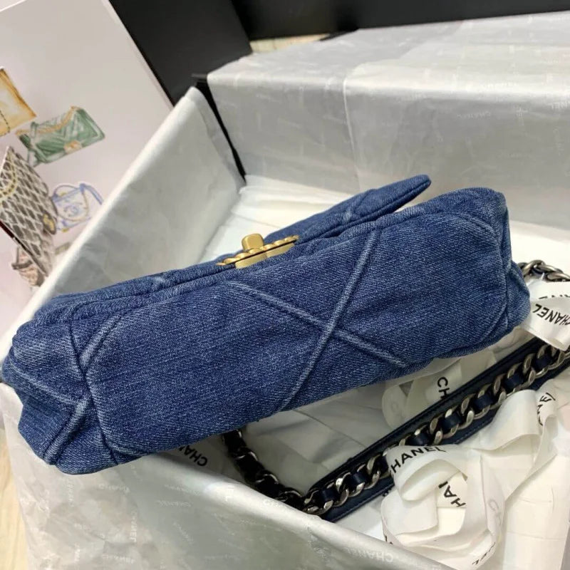 Denim Flap Bag N2564
