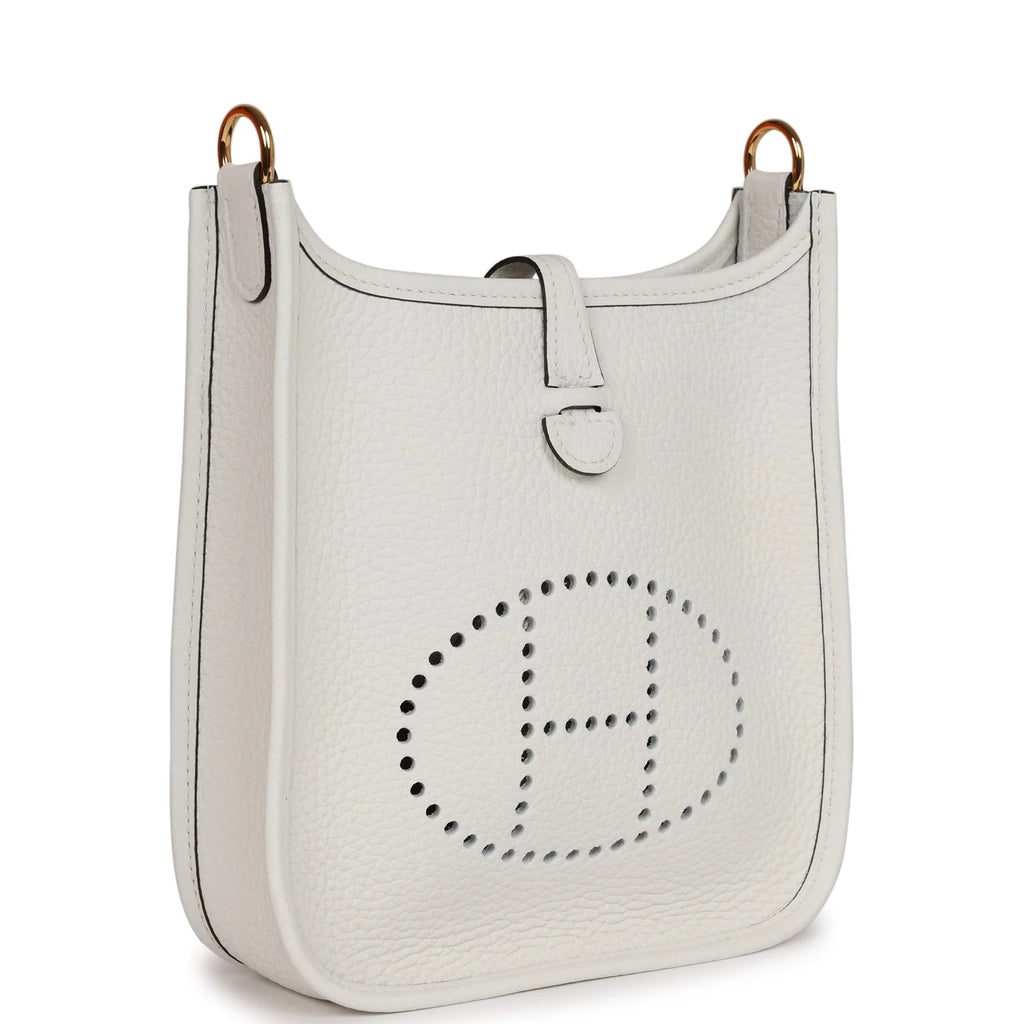 White Clemence Leather Bag K743