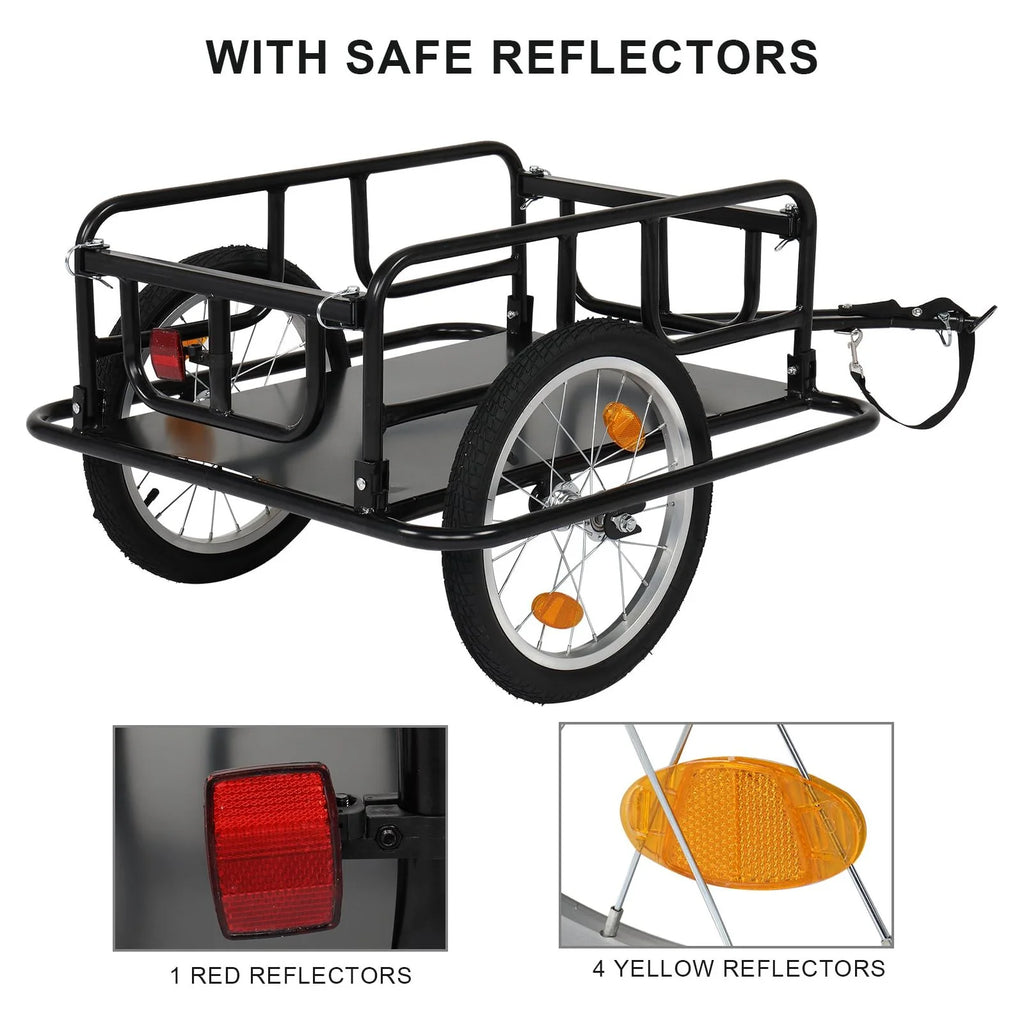 Foldable Bike Cargo Trailer with 16" Wheels E299679