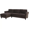 Brown Microfiber Sectional Sofa Y31518