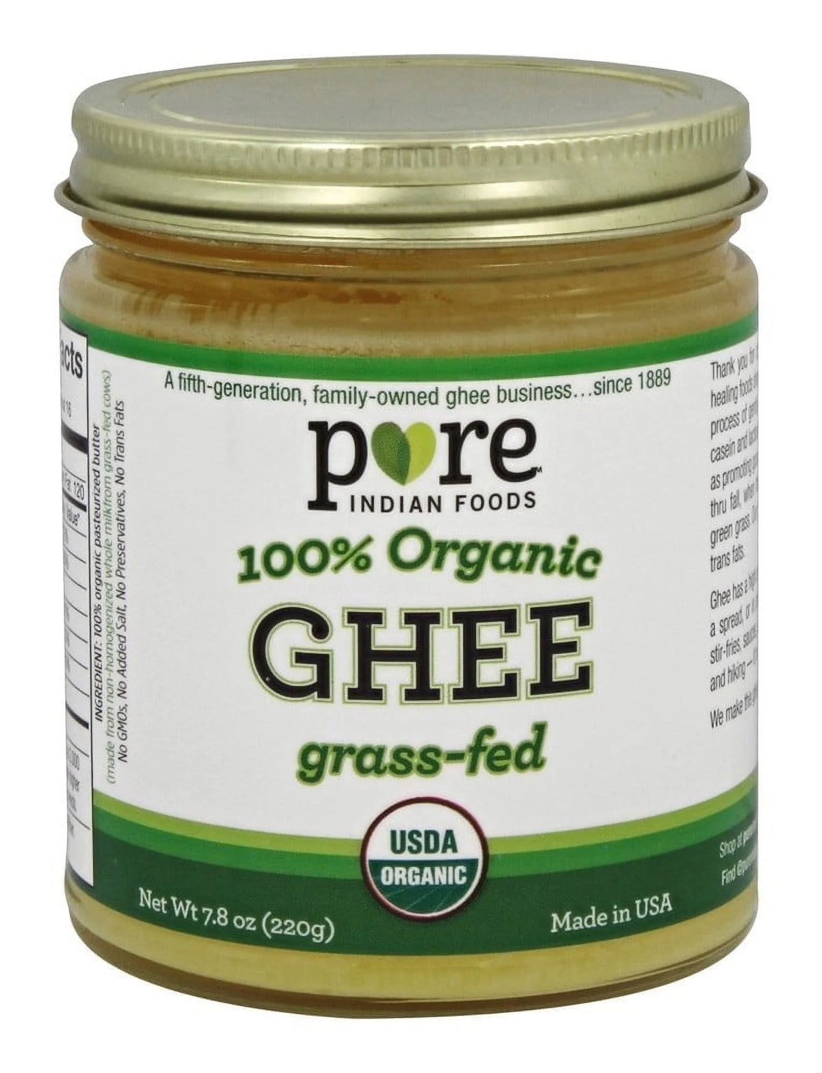 Organic Grass-Fed Ghee 7.8 oz Pack of 3 I2601