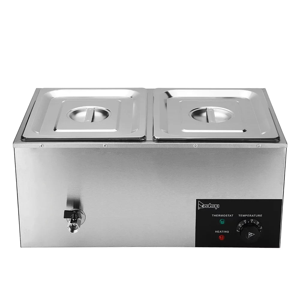 600W 2-Pan Stainless Steel Food Warmer F90252