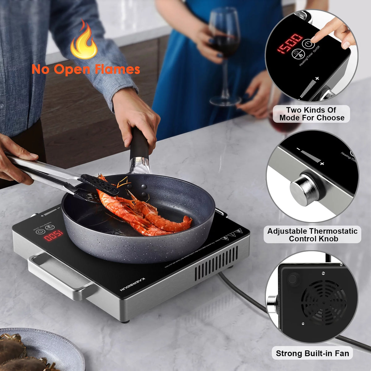 1500W Portable Electric Single Burner Hot Plate N232358