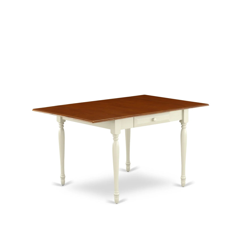5 Pieces Solid Wood Drop Leaf Kitchen Table Set Q15124