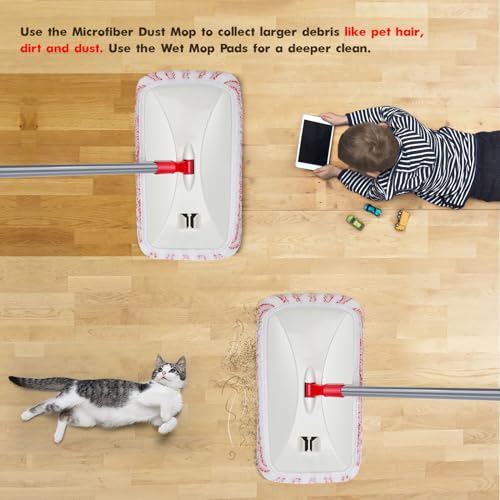 Extra Large Microfiber Flat Mop with 5 Pad A76866