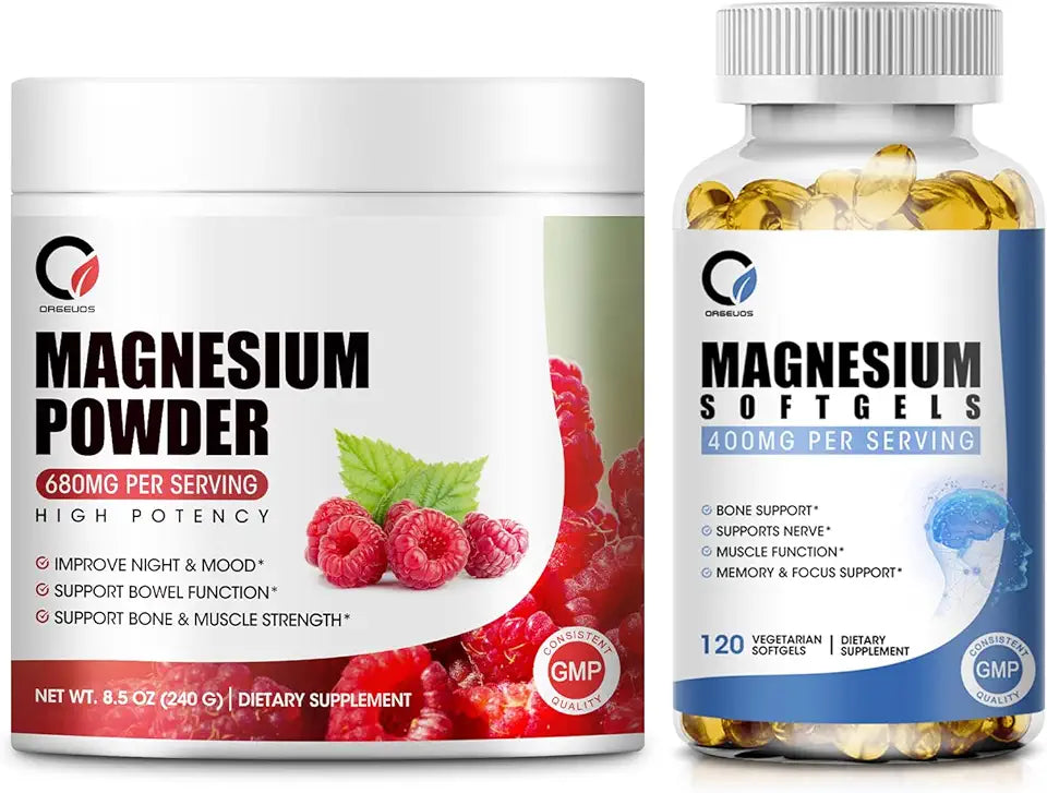 Magnesium Glycinate 400mg Softgels & 680mg Magnesium Glycinate Complex Powder U80176