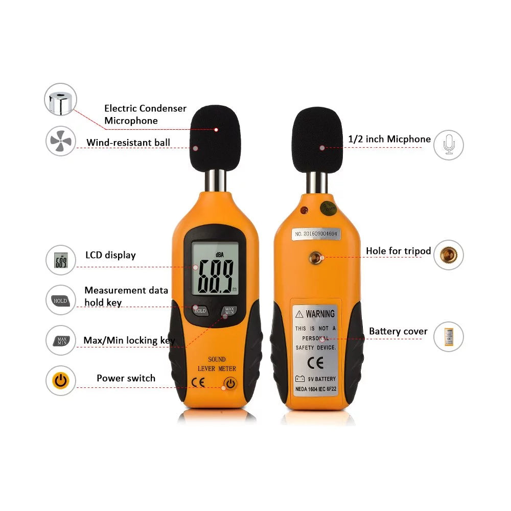 Digital Sound Level Meter 30-130dB Q813