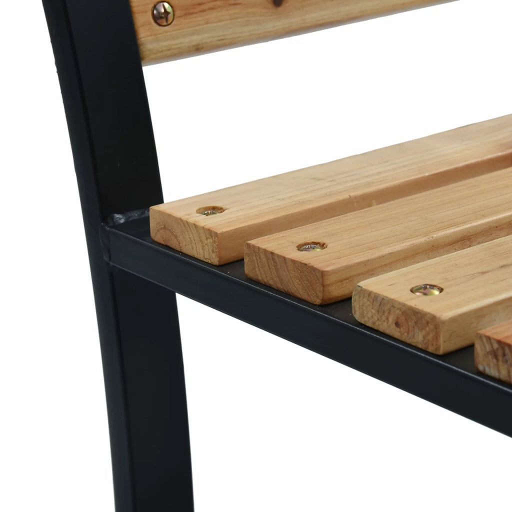 Wood and Plastic Garden Bench with Steel Frame M43702