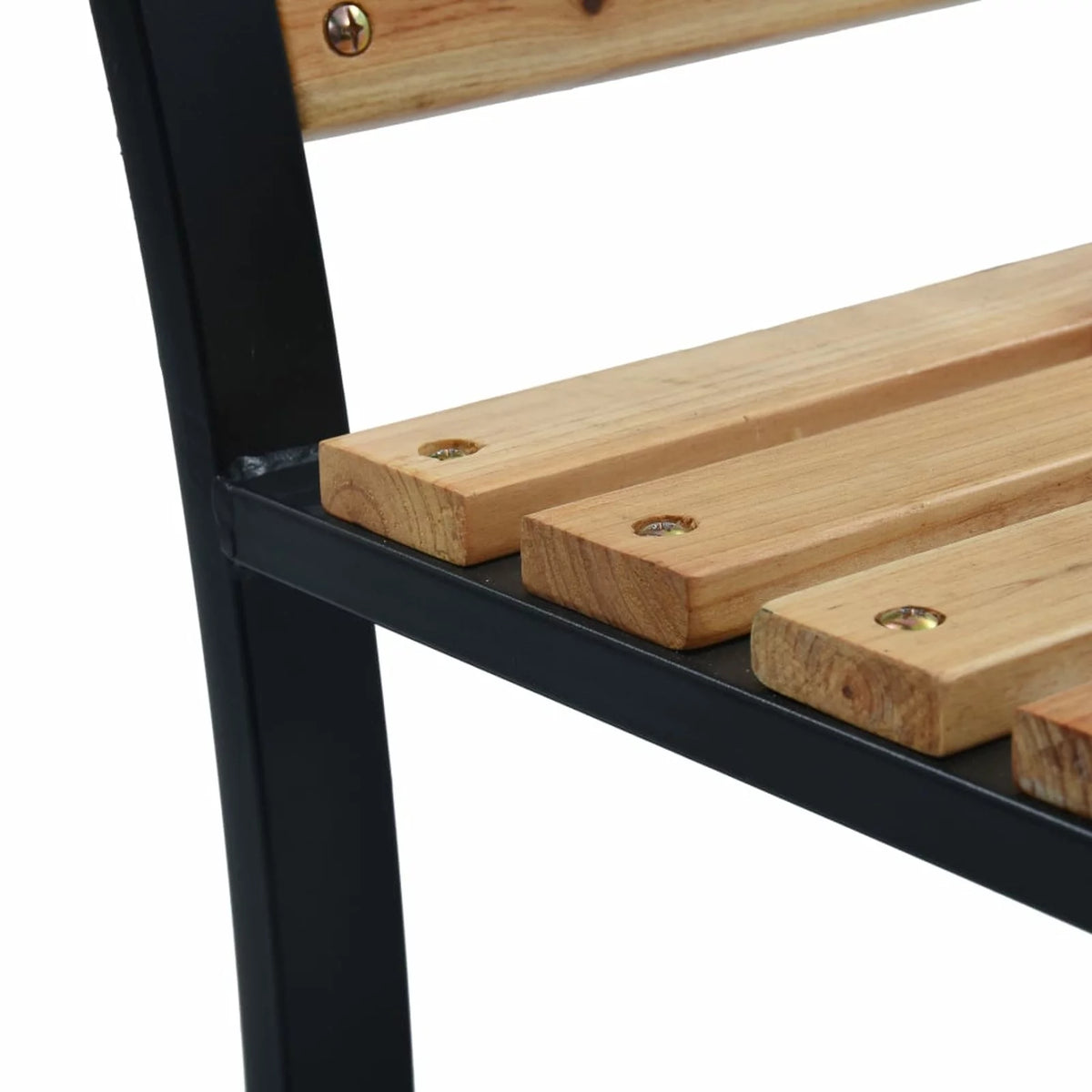 Wood and Plastic Garden Bench with Steel Frame M43702
