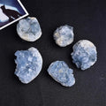 Sky Blue Celestite Crystal Raw Cluster Geode Specimen 50-60g C31326