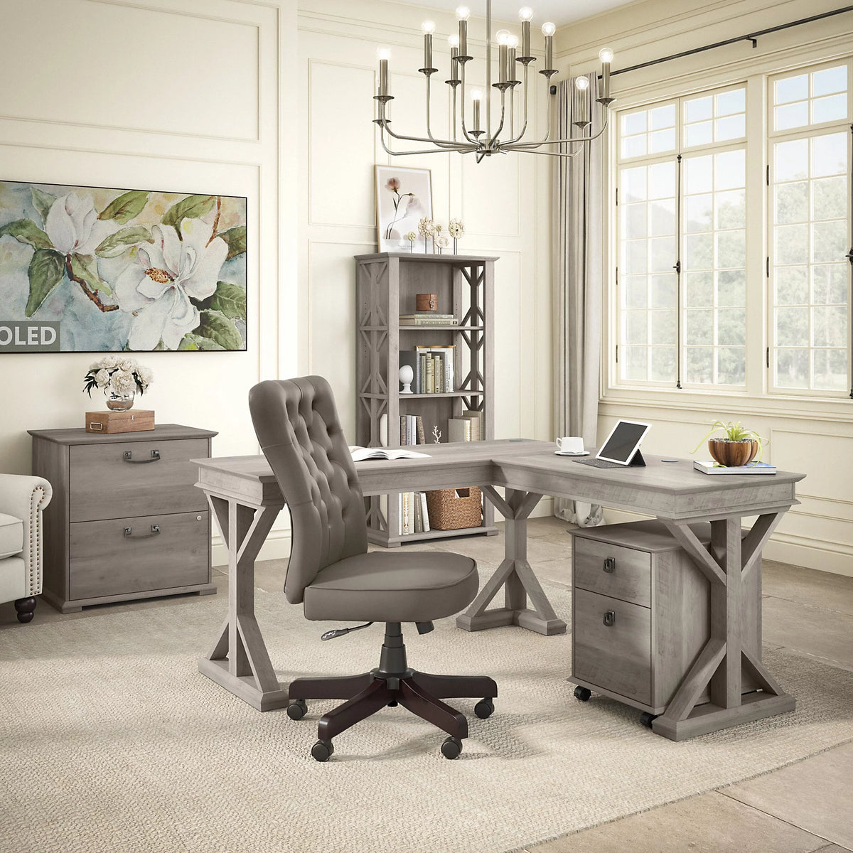 Driftwood Gray Mobile Cabinet U559