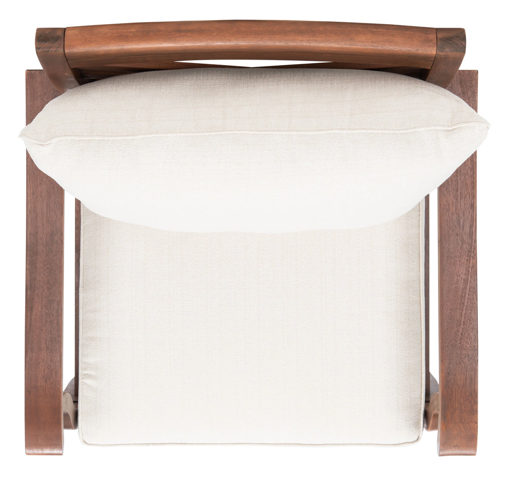 Natural Beige Eucalyptus Wood Accent Chair N34693