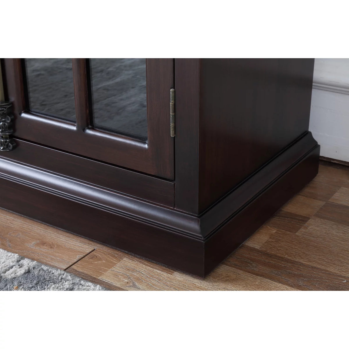 Cherry Storage Curio Cabinet S97484