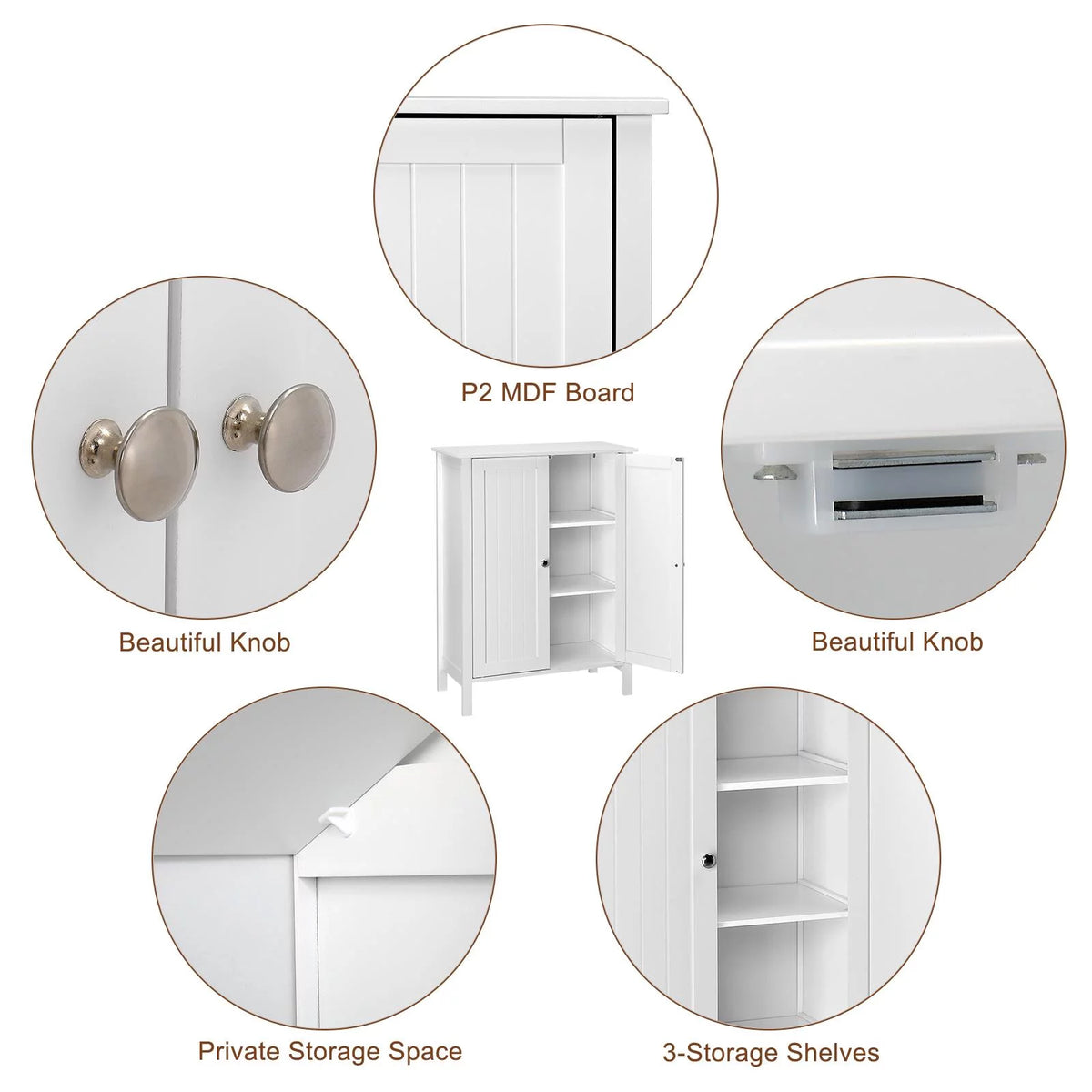 White Free Standing Wooden Shoe Storage Cabinet R888