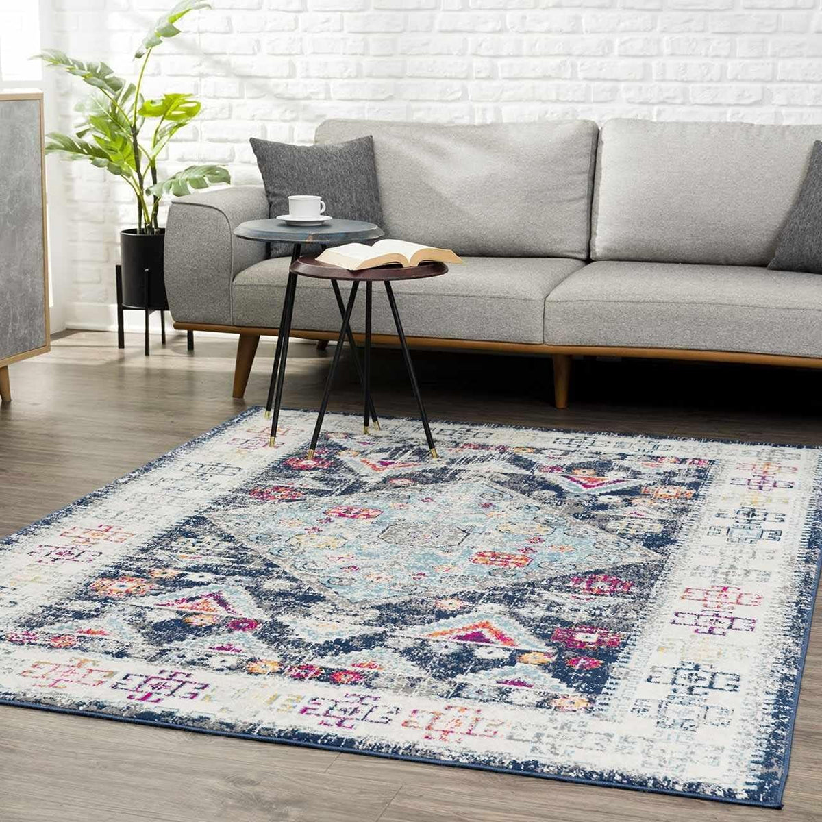 Multicolor Geometric Runner Rug 2'7" X 10' U5527