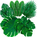 Artificial Tropical Palm Leaves 84 Pcs Green Fake Palm Leaf Decorations with Stems W11500