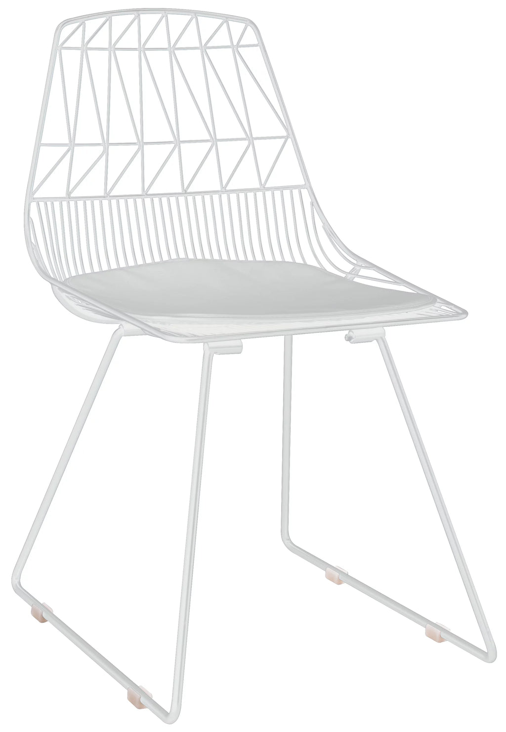 French White Metal Dining Chair Set of 2 Z978400