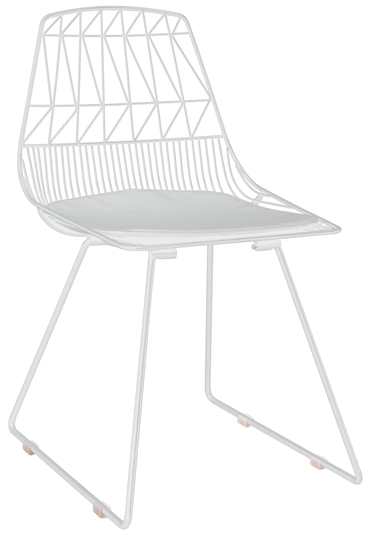 French White Metal Dining Chair Set of 2 Z978400