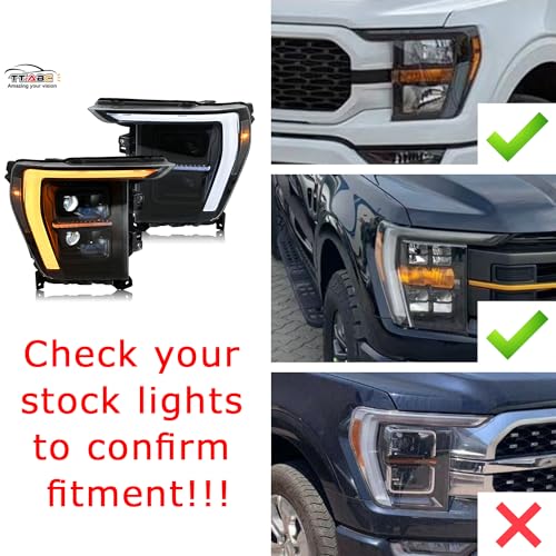 LED Headlights for F150 2021-2024 with Sequential Turn Signal S1861