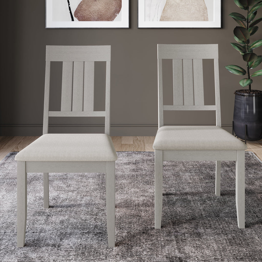 White Wooden Dining Chair Set of 2 P300669