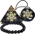 Black Tourmaline Crystal Pyramid & Pendant Bracelet Kit X885321