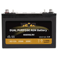 12V 105AH Dual Purpose AGM Battery, 825CCA Group 31M G62173