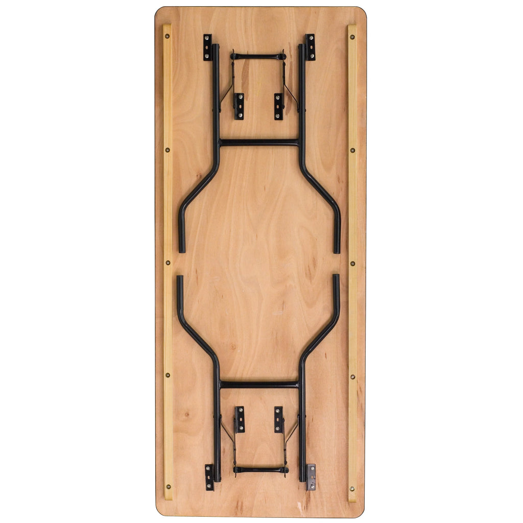 6-Foot Rectangular Wood Folding Banquet Table O336
