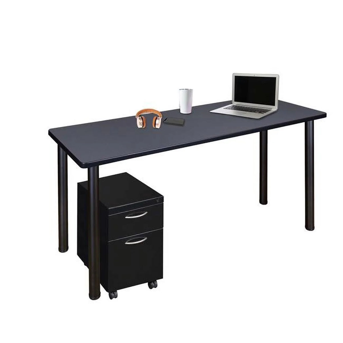 48 x 24 in. Mobile Desk with Storage W502