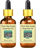 Star Anise Essential Oil with Glass Dropper Steam Distilled 100ml X 2 J9015