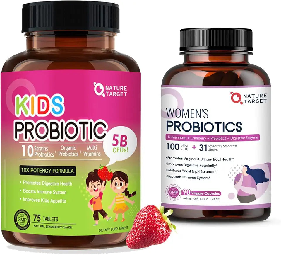 Probiotics for Women Digestive Health + Kids Probiotic Chewable D58570