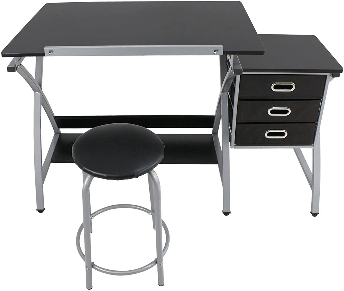 Height Adjustable Art Desk with 3 Storage Drawers S721