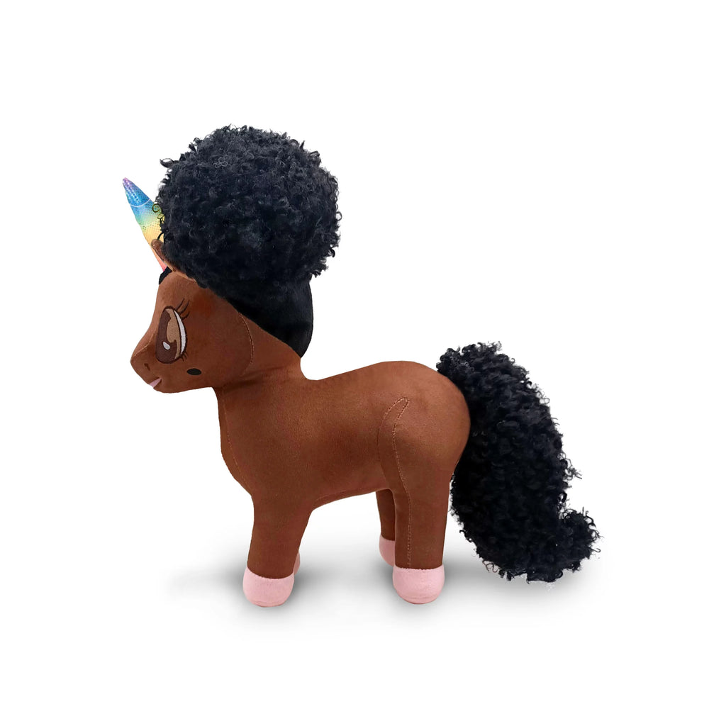Black Unicorn Plush Toy 15 inch W300337