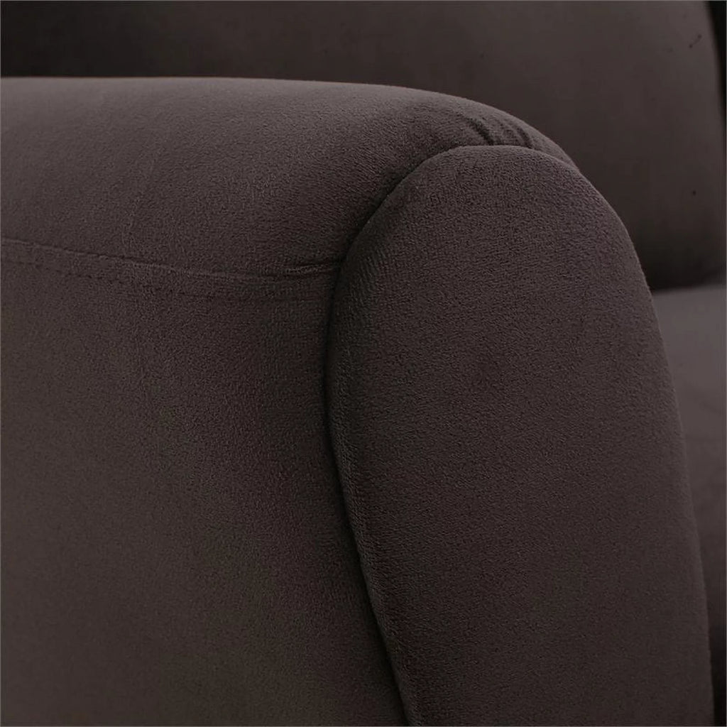 Brown Microfiber Sectional Sofa Y31518