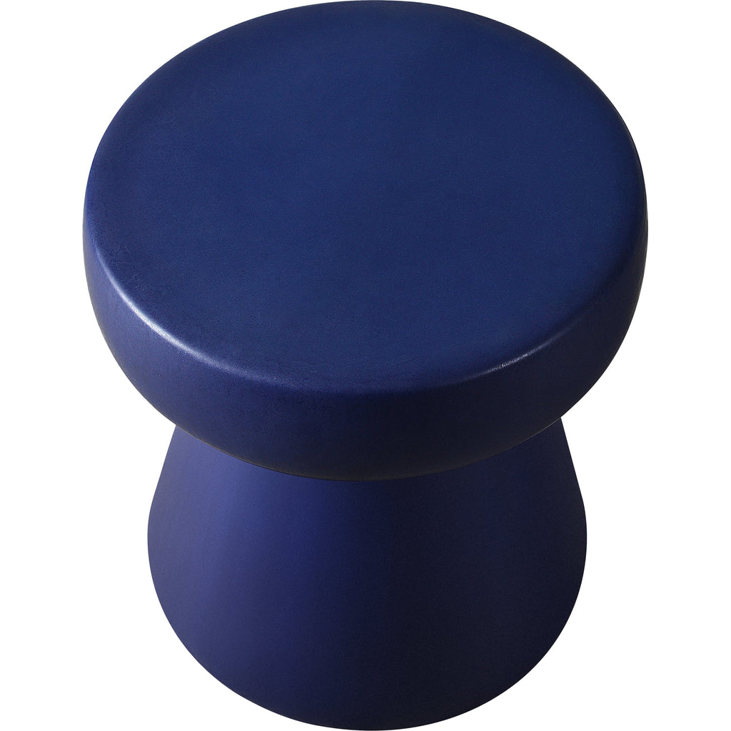 Ceramic Mushroom Outdoor Side Table 16" Navy Blue P95607