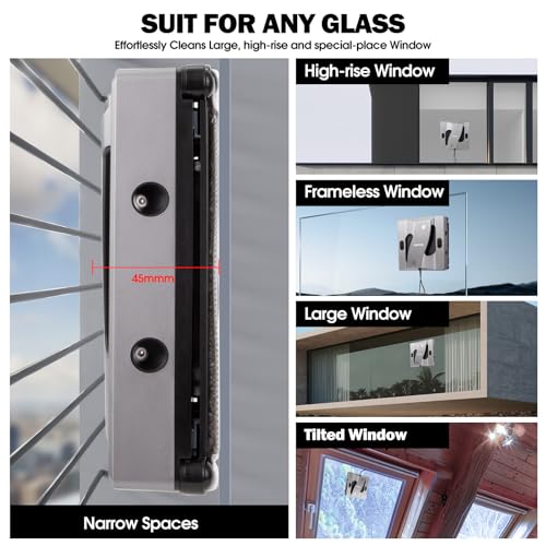 Window Cleaner Robot with 4 Spray Nozzles 6000Pa D724