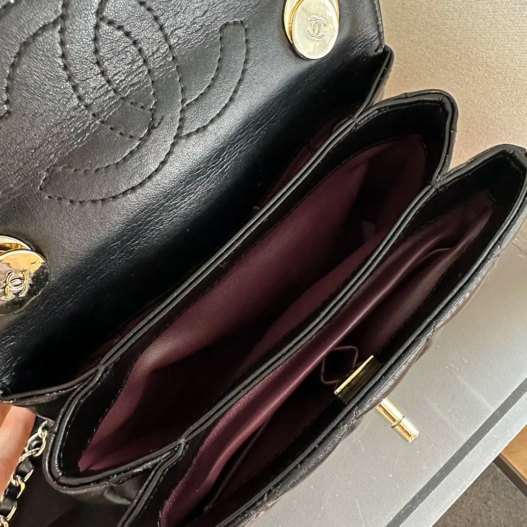 Flap Bag with Top Handle T1578