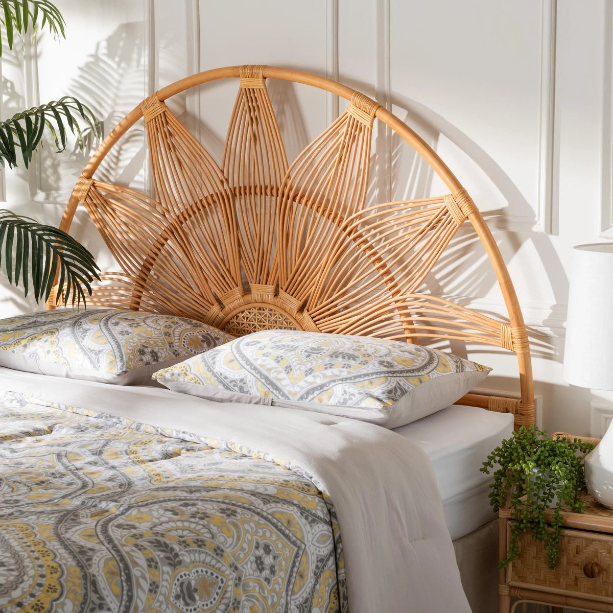 Queen Light Honey Standalone Headboard Q9916