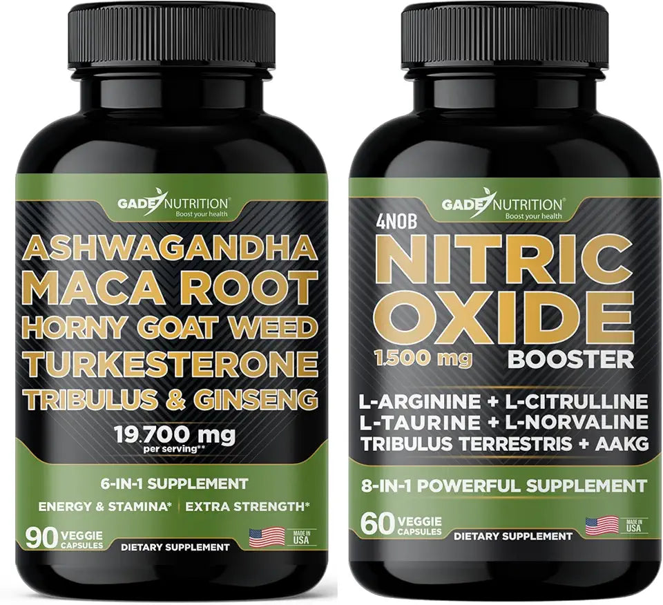 Ashwagandha with Maca Root, Horny Goat Weed, Turkesterone, Tribulus Terrestris, Panax Ginseng J39341