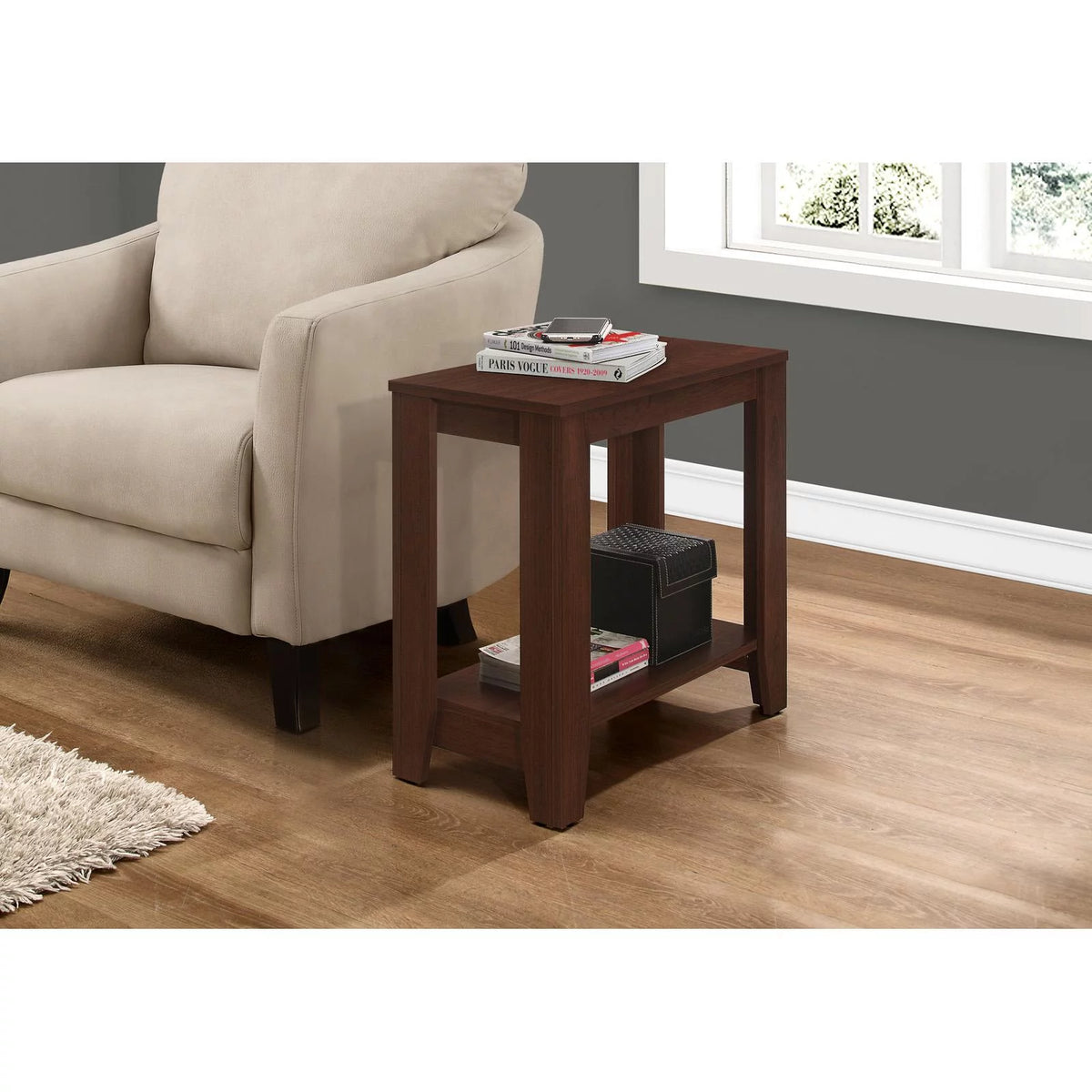 Brown Laminate Accent Table W19701