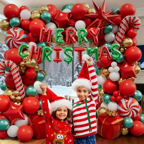 143 Pcs Christmas Balloon Garland Arch Kit I3686