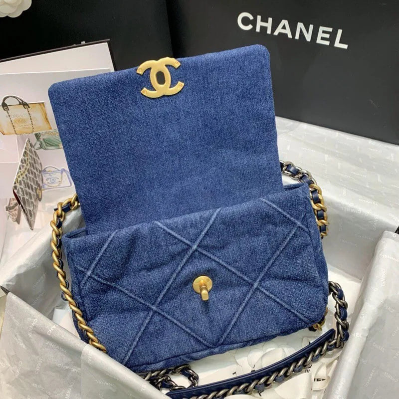 Denim Flap Bag N2564