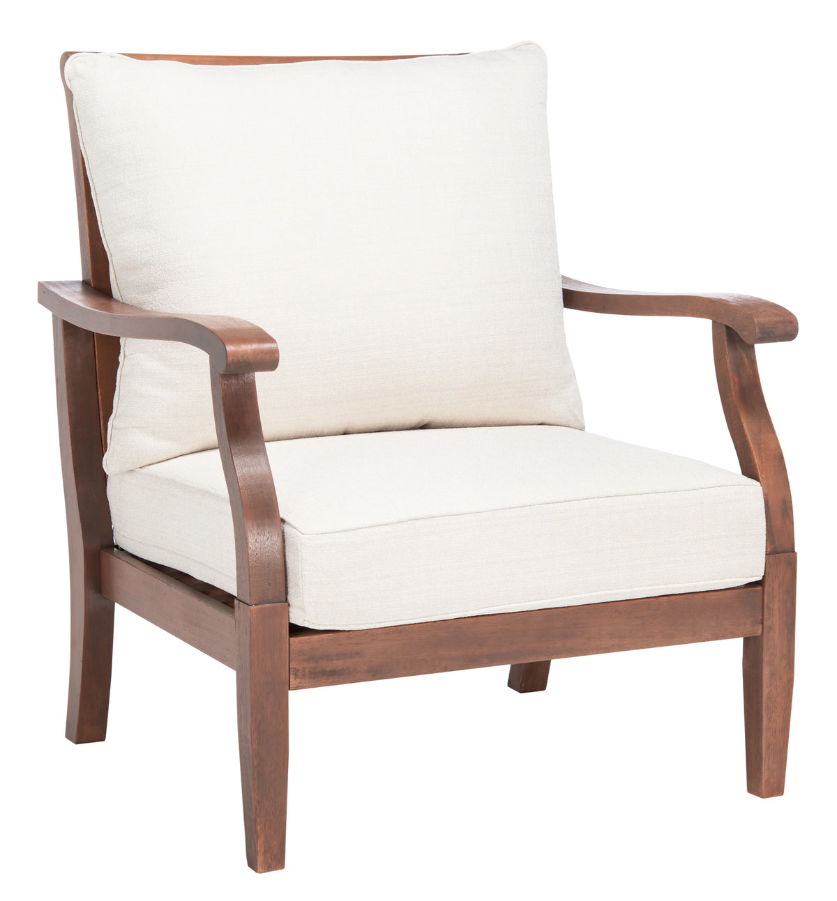 Natural Beige Eucalyptus Wood Accent Chair N34693