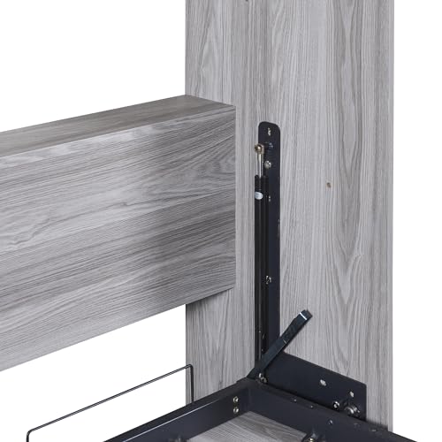 Full Size Gray Murphy Bed X356