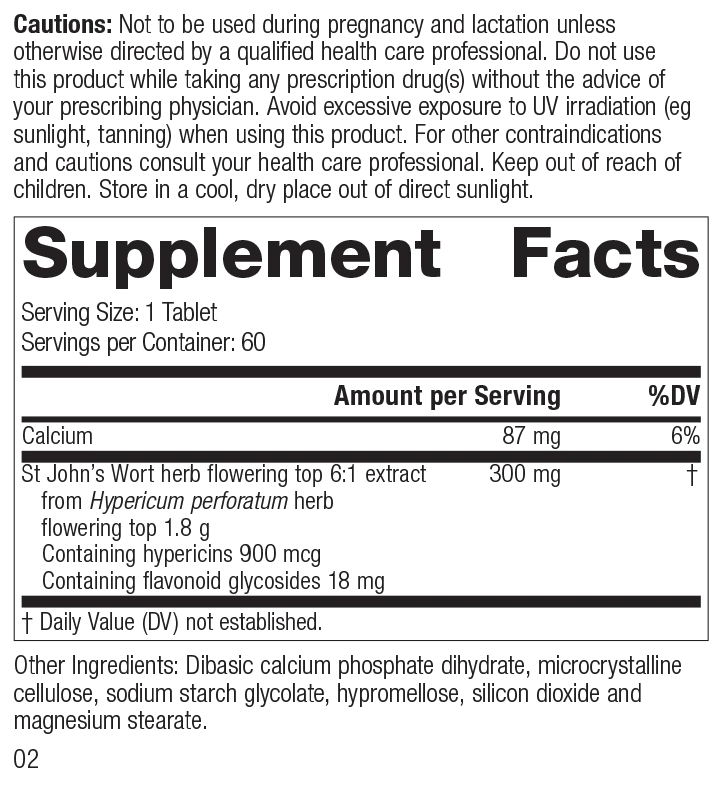 St John's Wort 1.8g 60 Tablets T398286