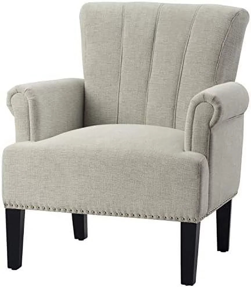 Polyester Upholstered Tufted Club Chair H540